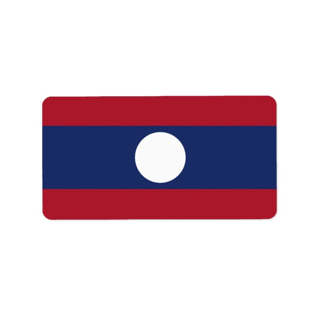 Laos flag label (Front)