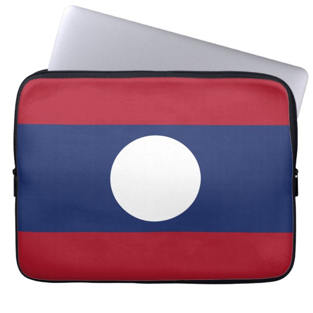 Laos flag laptop sleeve (Front)