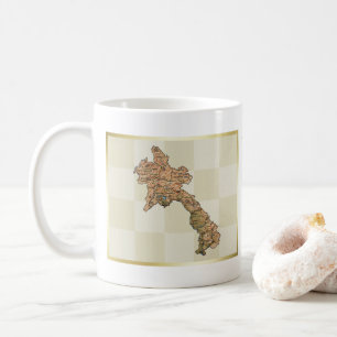 Laos Flag + Map Mug