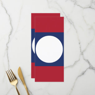 Laos flag menu