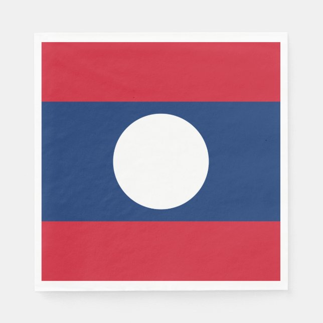 Laos Flag Napkin (Front)