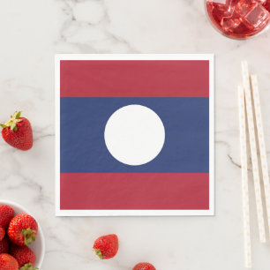 Laos flag napkin