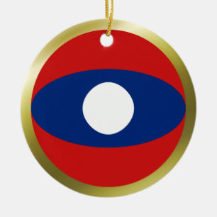 Laos Flag Ornament