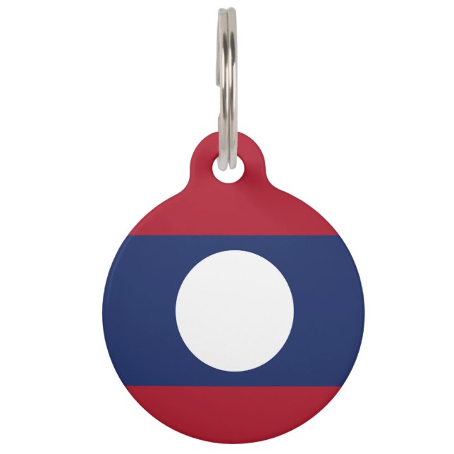Laos flag pet tag (Front)