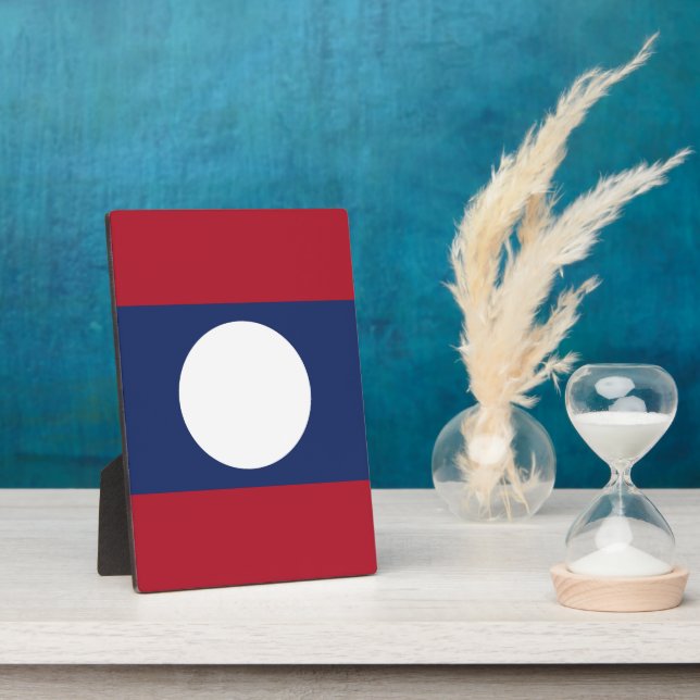 Laos flag plaque (Side)