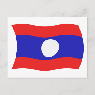 Laos Flag Postcard