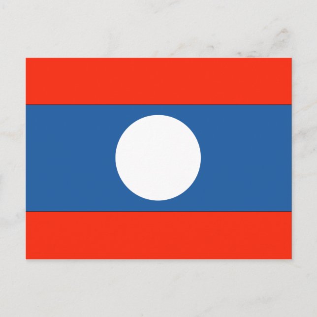 Laos Flag Postcard (Front)