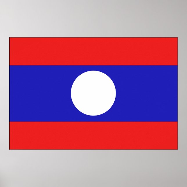 Laos Flag Poster (Front)