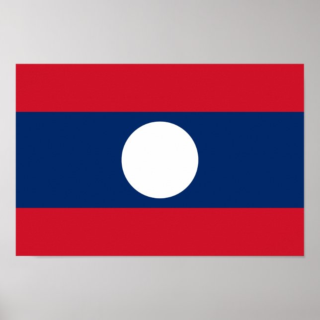 Laos Flag Poster (Front)