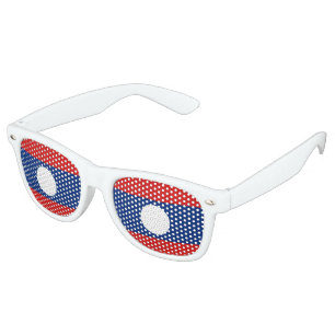 Laos Flag Retro Sunglasses