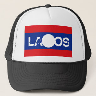 Laos flag souvenir hat