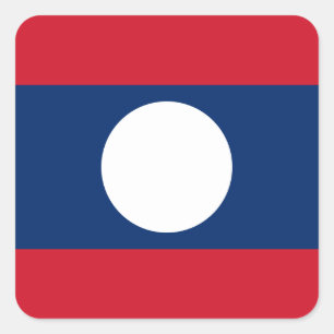 Laos Flag Square Sticker