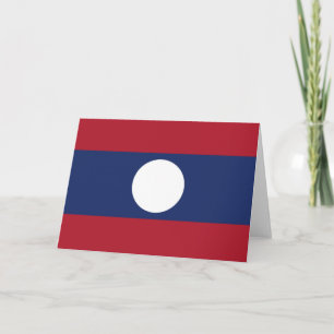 Laos flag thank you card