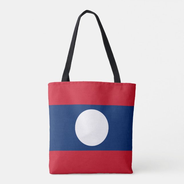 Laos Flag Tote Bag (Back)