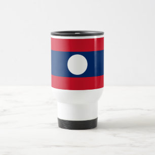 Laos Flag Travel Mug