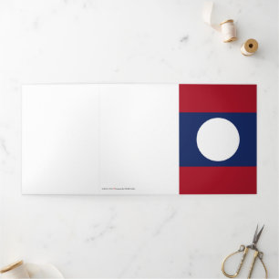 Laos flag Tri-Fold card