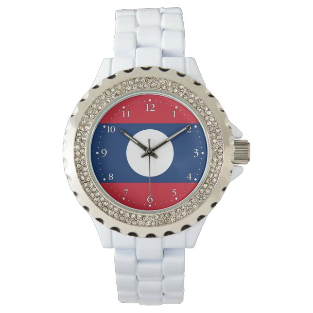Laos Flag Watch (Front)