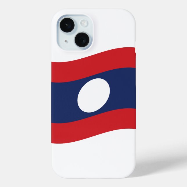 Laos Flag Wave Case-Mate iPhone Case (Back)