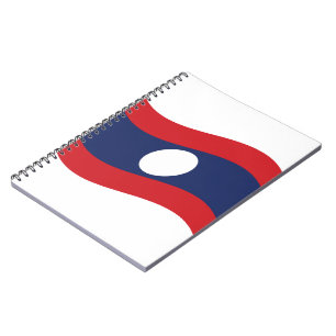 Laos Flag Wave Notebook