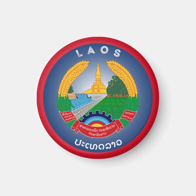 Laos Heritage Emblem Magnet (Front)
