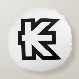 Laos Kip Lao / Laotian Money Sign Round Cushion