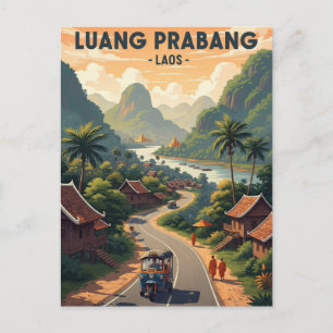 Laos Luang Prabang Travel Postcard