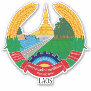 Laos National Emblem Patriotic