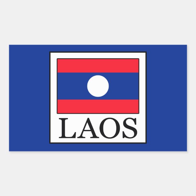 Laos Rectangular Sticker (Front)