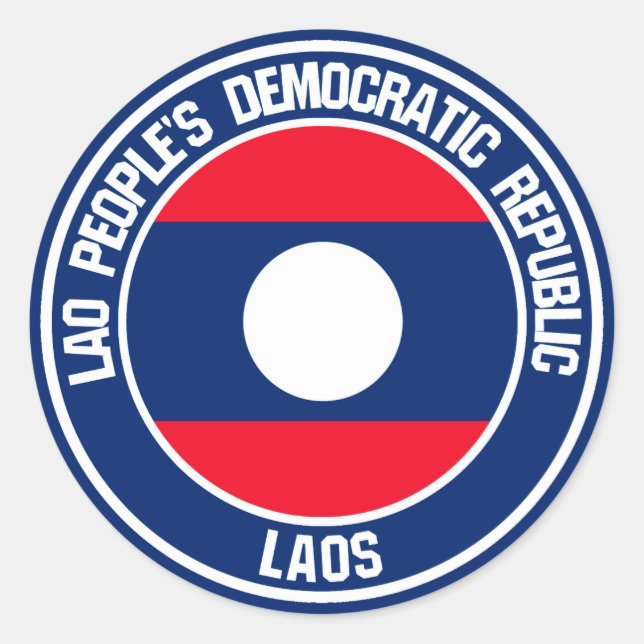 Laos Round Emblem Classic Round Sticker (Front)