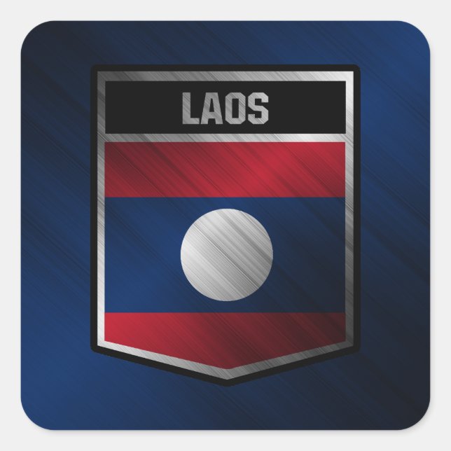 Laos Square Sticker (Front)