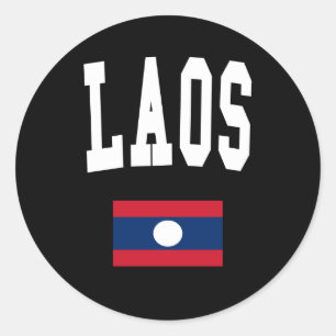 Laos Style Classic Round Sticker