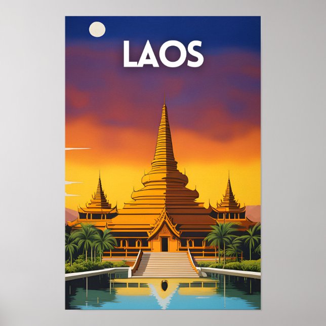 Laos Travel Poster (Front)