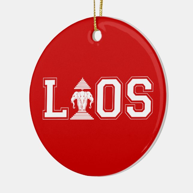 LAOS UNIVERSITY CERAMIC TREE DECORATION (Left)