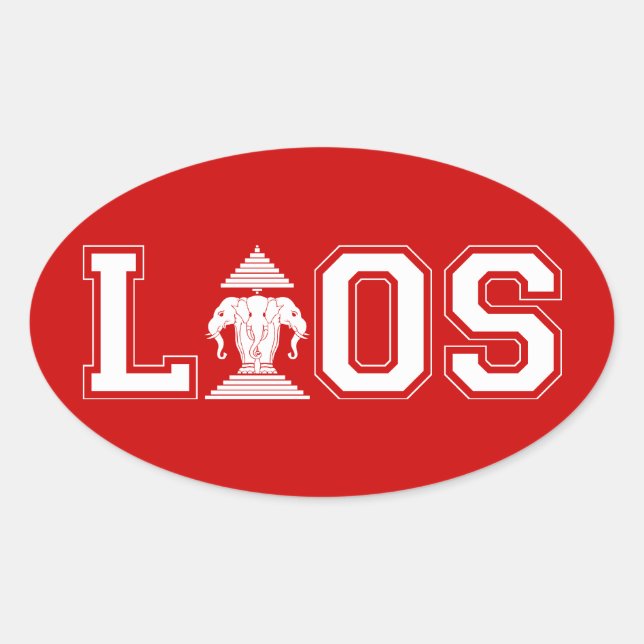 LAOS UNIVERSITY OVAL STICKER (Front)
