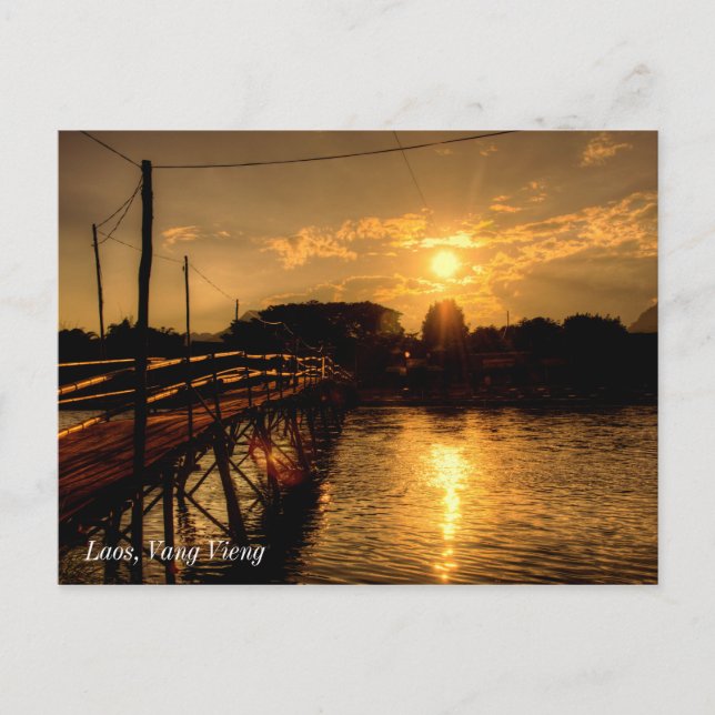 Laos, Vang Vieng Postcard (Front)