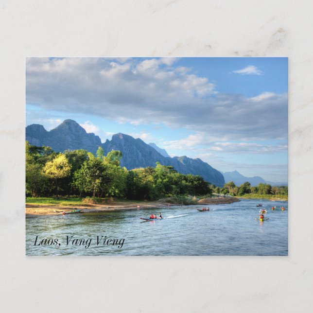 Laos, Vang Vieng Postcard (Front)