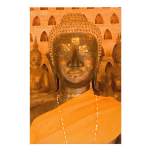 Laos, Vientiane, one of 6840 Buddha images in 2 Photo Print