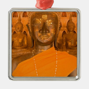 Laos, Vientiane, one of 6840 Buddha images in Metal Tree Decoration