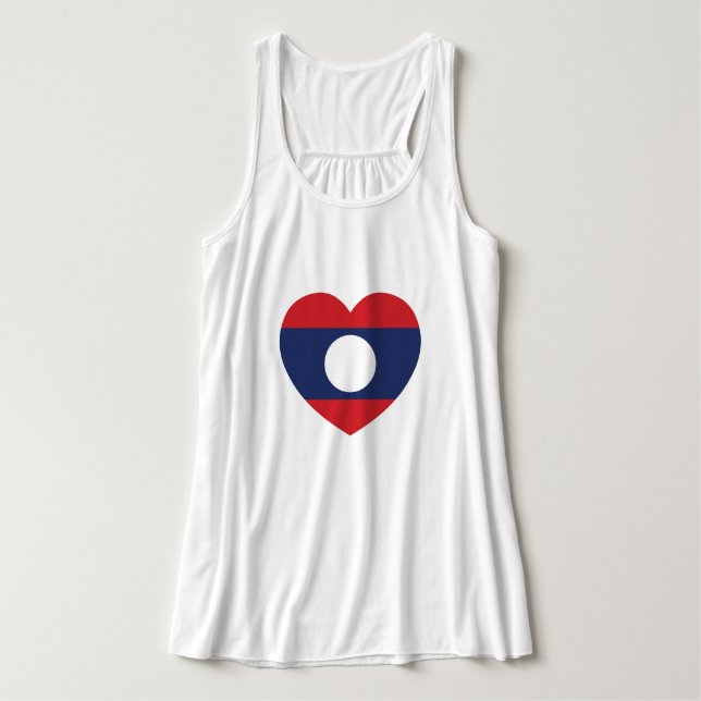 Laotian Heart Flag Singlet (Design Front)