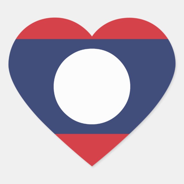 Laotian Heart Flag Sticker (Front)