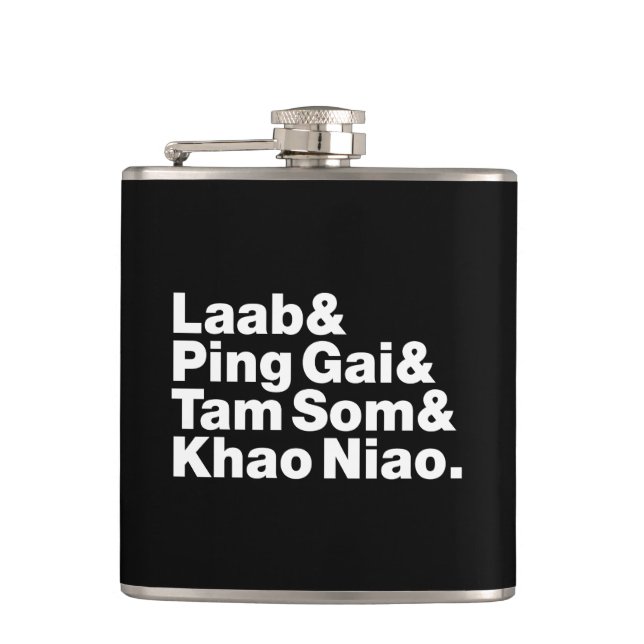 Laotian Street Food Hip Flask (Front)
