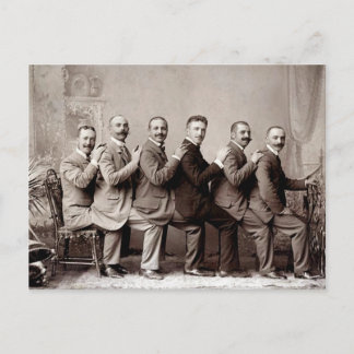 Lap Dancing Victorian Gents Postcard