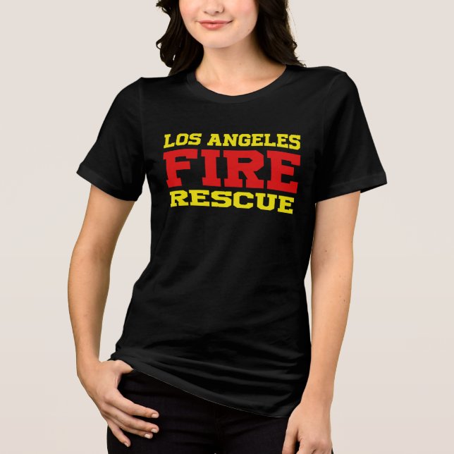 LAPD fire rescue Tri-Blend Shirt (Front)