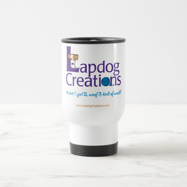 Lapdog Creations travel mug (Center)