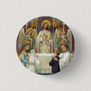 Lapel Pin: Halt In Awe 3 Cm Round Badge