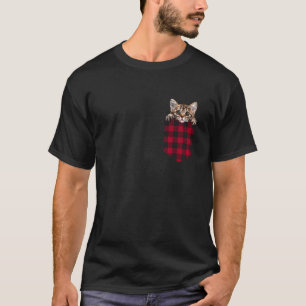 LaPerm Cat In Pocket Peeking Kitten Lover Mum Dad T-Shirt
