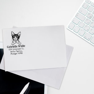Laperm Cat Return Address Pet  Rubber Stamp