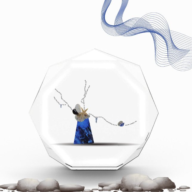 Lapidary stone carved by sea relief sculpture poem photo block (Creator Uploaded)