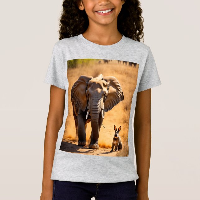 Lapin Photographe et Boxer en Safari – Aventure en T-Shirt (Front)