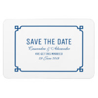 Lapis Blue Deco Chic Save the Date